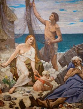The Fisherman's Family Artwork by Pierre Puvis de Chavannes