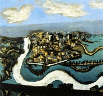 Landscape Saint-Germain Artwork by Max Beckmann