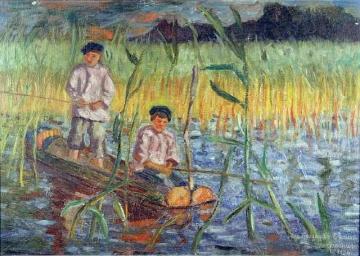 In the Cattails Artwork by Nikolai Petrovich Bogdanov-belsky