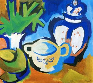 Still Life with Covered Vase Artwork by Karl Schmidt Rottluff