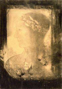 Head of a Woman Artwork by Odilon Redon