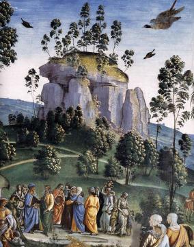 Moses's Journey into Egypt and the Circumcision of His Son Eliezer (detail) Artwork by Pietro Perugino