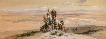 Indian War Party Artwork by Charles Marion Russell