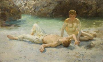 Noonday Heat Artwork by Henry Scott Tuke