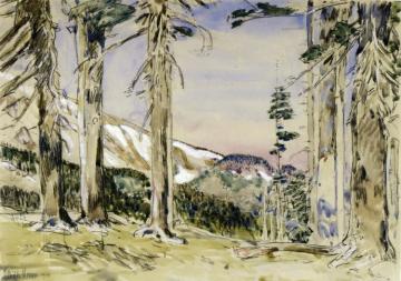 End of Timberline, Mt. Hood Artwork by Frederick Childe Hassam