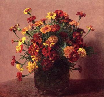India Carnations Artwork by Henri Fantin-Latour