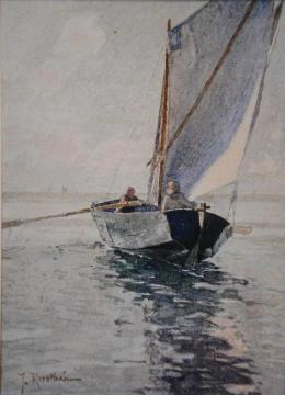 Sailing boat Artwork by Johan Krouthén