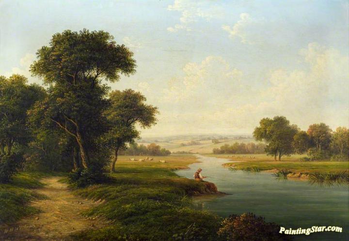 River Landscape Artwork by Walter Williams