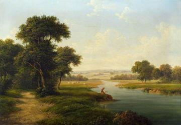 River Landscape Artwork by Walter Williams