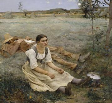 Les Foins Artwork by Jules Bastien-Lepage