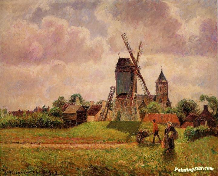 The Knocke Windmill, Belgium Artwork by Camille Pissarro