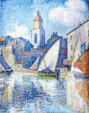 Steeple in Saint Tropez Artwork by Paul Signac