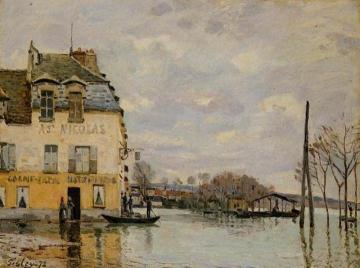 Flood at Port-Marly Artwork by Alfred Sisley