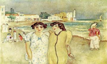 At The Edge Of A Lake In Tunisia Artwork by Jules Pascin