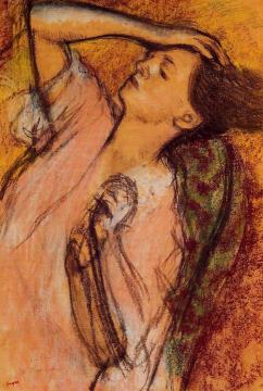 Combing the Hair Artwork by Edgar Degas