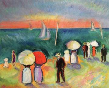 The Beach at Sainte-Adresse Artwork by Raoul Dufy