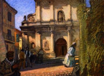Place de l'Église in Avignon Artwork by Raoul Dufy