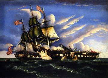 The Constitution And The Guirriere Artwork by Thomas Chambers