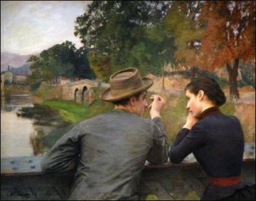 Les Amoureux Artwork by Émile Friant