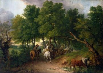 Peasants Returning from Market Artwork by Thomas Gainsborough