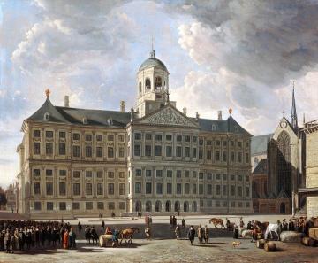 The Town Hall on the Dam in Amsterdam Artwork by Gerrit Adriaenszoon Berckheyde