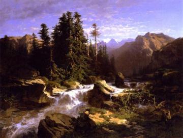 Torrent in the Alps Artwork by Alexandre Calame