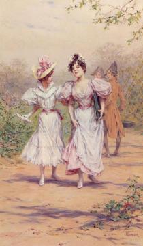 School Belles Artwork by Frederik Henrdik Kaemmerer