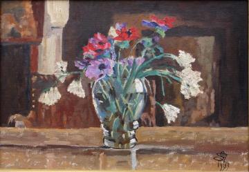 Anemones in a Vase Artwork by Georges Emile Lebacq