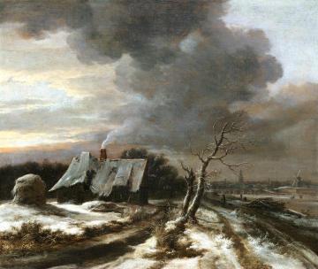 A Winter Landscape with a View of the River Amstel and Amsterdam in the Distance Artwork by Jacob van Ruisdael