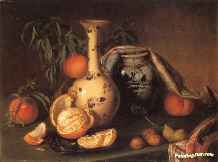 Still Life with Vase, Fruit and Nuts Artwork by Joseph Biays Ord