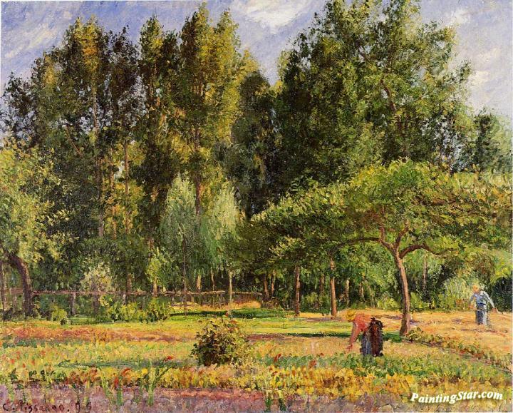 Poplars, Afternoon in Eragny Artwork by Camille Pissarro
