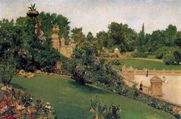 Terrace at the Mall, Cantral Park Artwork by William Merritt Chase