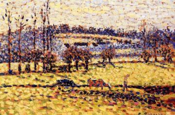 Meadow at Bazincourt Artwork by Camille Pissarro