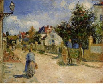 A Street in Pontoise Artwork by Camille Pissarro