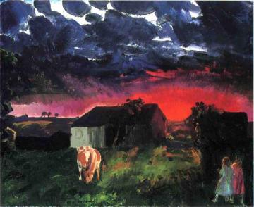 Red Sun Artwork by George Wesley Bellows