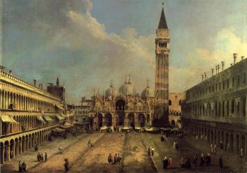 Piazza San Marco: Looking East along the Central Line Artwork by Giovanni Antonio Canal