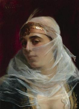 Turkish Woman Artwork by Theodoros Ralli