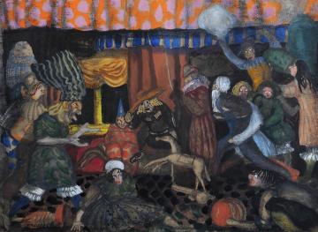 The Masquerade Artwork by Boris Grigoriev