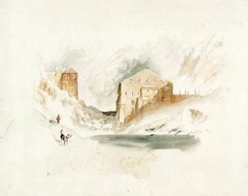 Rogers's 'Italy' - The Hospice. Great St Bernard with the Lake Artwork by Joseph Mallord William Turner