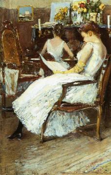 Mrs. Hassam and Her Sister Artwork by Frederick Childe Hassam