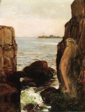 Nymph on a Rocky Ledge Artwork by Frederick Childe Hassam