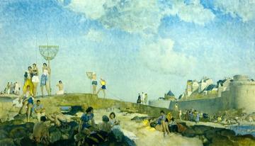 St Malo Artwork by Sir William Russell Flint