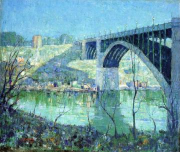 Spring Night, Harlem River Artwork by Ernest Lawson