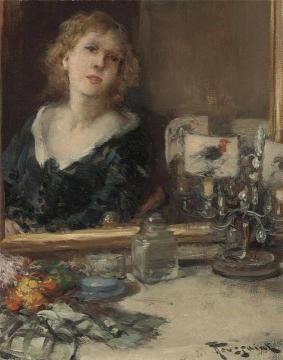 Reflections in Mirror Artwork by Fernand Toussaint