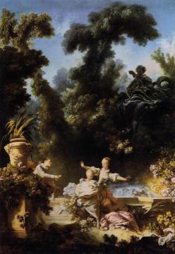 The Progress of Love, The Pursuit Artwork by Jean Honore Fragonard