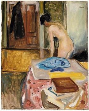 Nude in an Interior Artwork by Edvard Munch