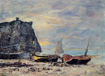 Etretat, the Cliff of Aval Artwork by Eugène-Louis Boudin