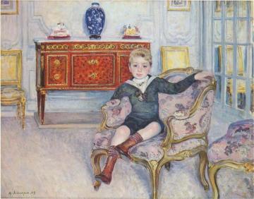 Young boy in an interior Artwork by Henri Lebasque