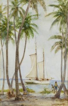 Tobacco Caye. Brit. Honduras Artwork by Henry Scott Tuke