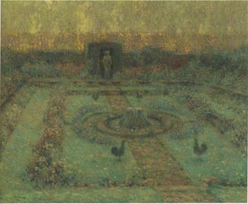 Garden at Hampton Court Artwork by Henri Le Sidaner